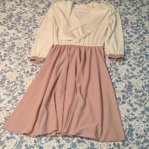 Vintage pink and white dress